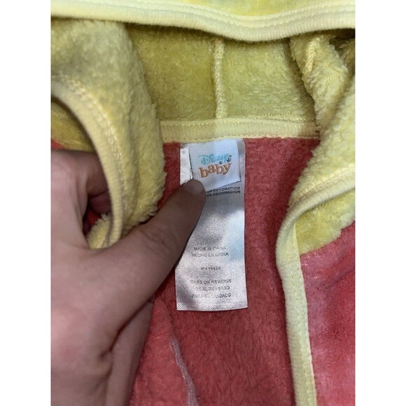 Disney Baby Winnie The Pooh Robe Yellow And Pink 24Mos Housecoat - Picture 6 of 8